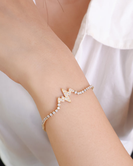 Zirabelle Heart Wave Chain Bracelet✨💗